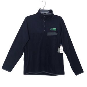 NWT RUSSELL | NOTRE DAME Quarter Snap Fleece Sweatshirt Blue Long Sleeve